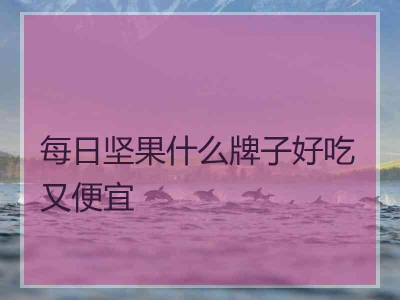每日坚果什么牌子好吃又便宜