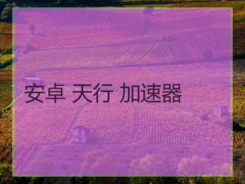 安卓 天行 加速器