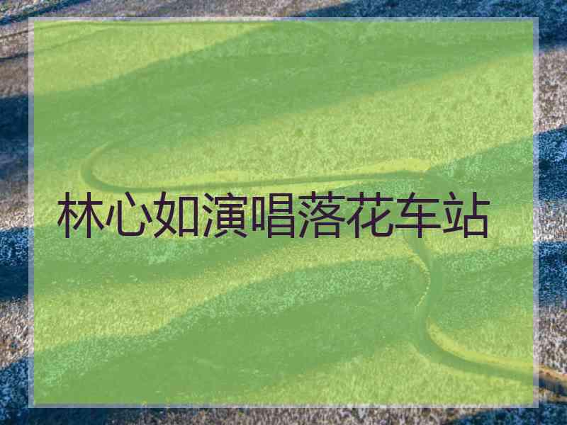 林心如演唱落花车站