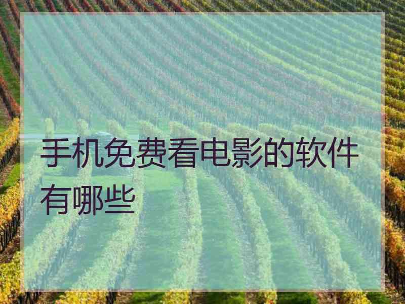 手机免费看电影的软件有哪些