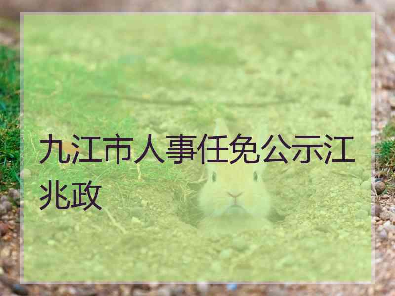 九江市人事任免公示江兆政