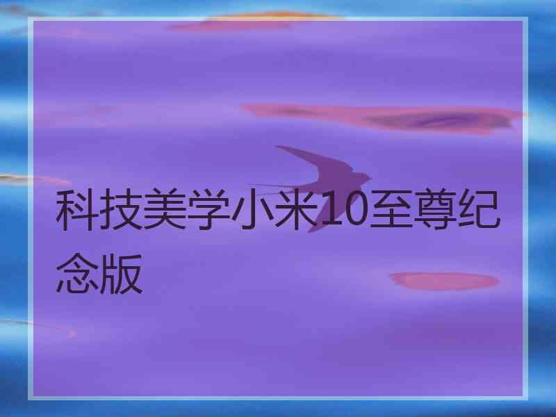 科技美学小米10至尊纪念版