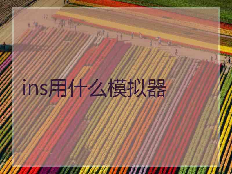 ins用什么模拟器