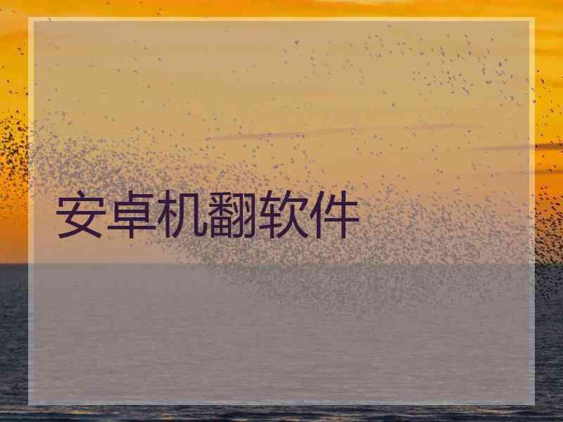 安卓机翻软件