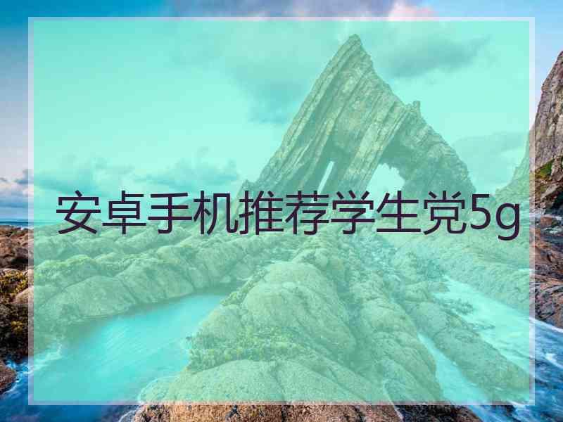 安卓手机推荐学生党5g