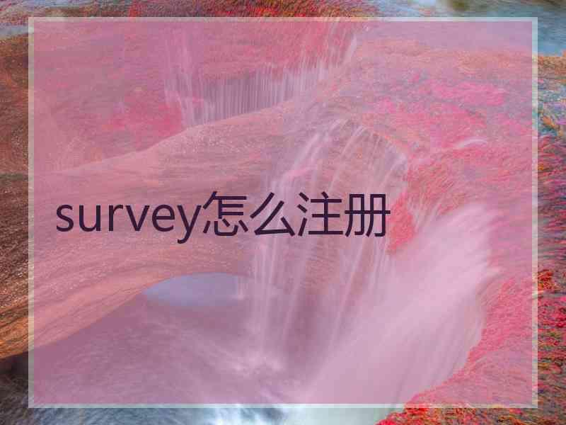 survey怎么注册