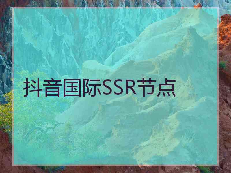 抖音国际SSR节点