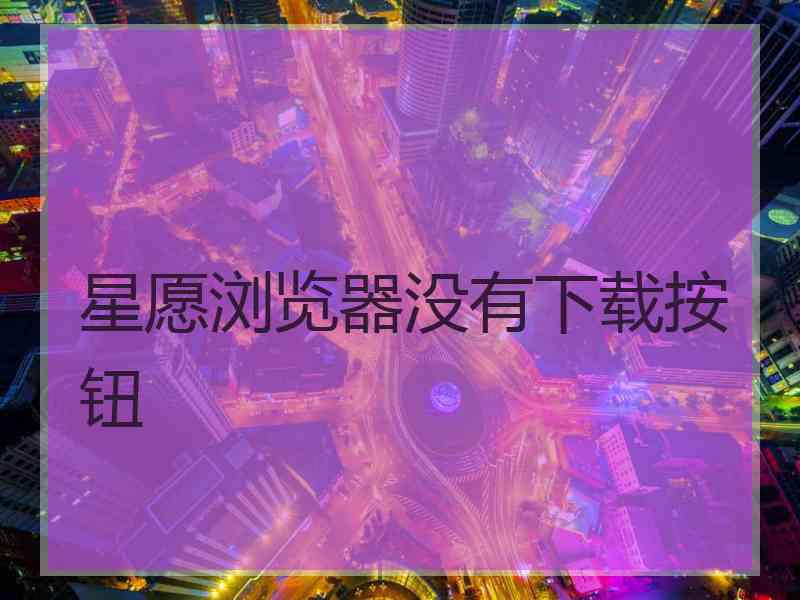 星愿浏览器没有下载按钮