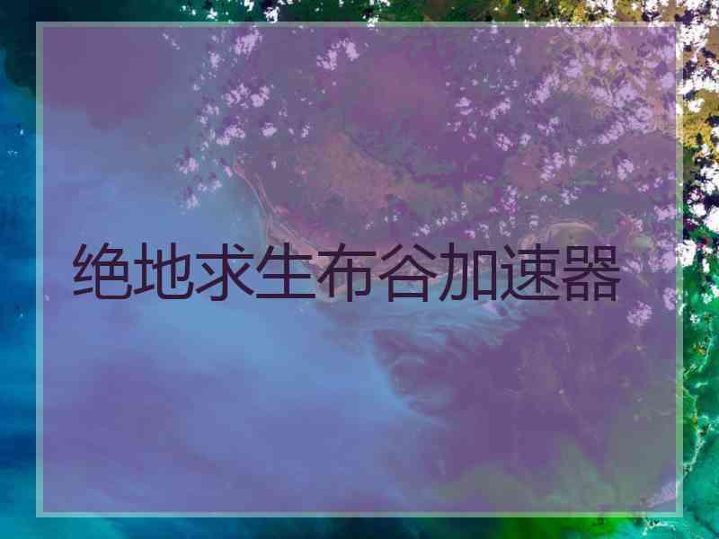 绝地求生布谷加速器