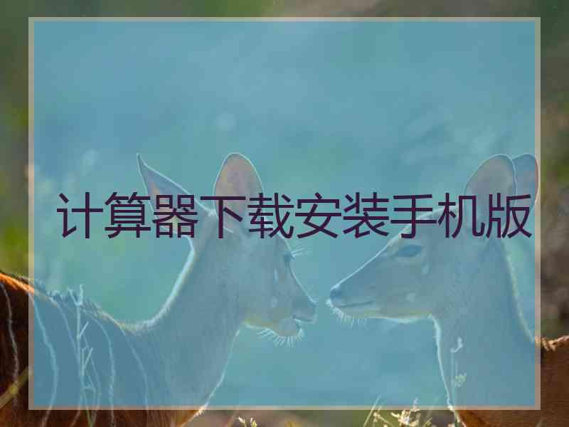 计算器下载安装手机版