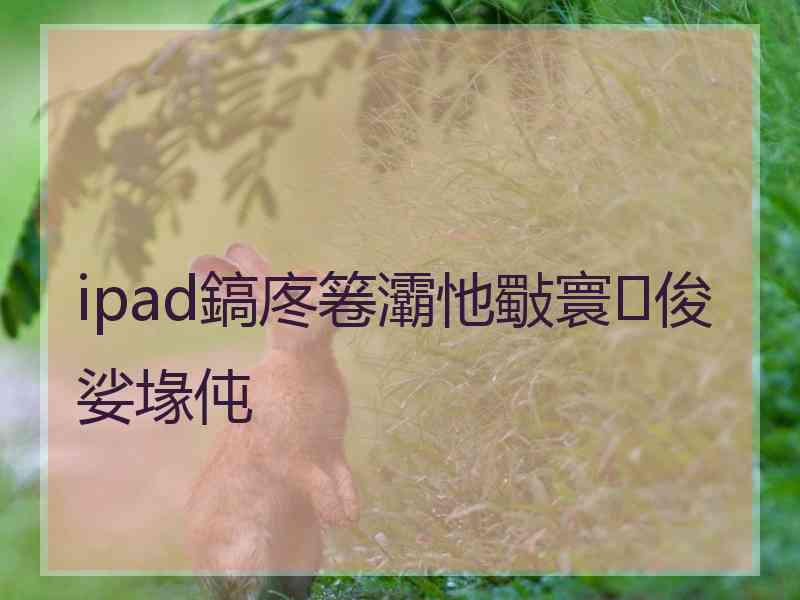 ipad鎬庝箞灞忚斀寰俊娑堟伅