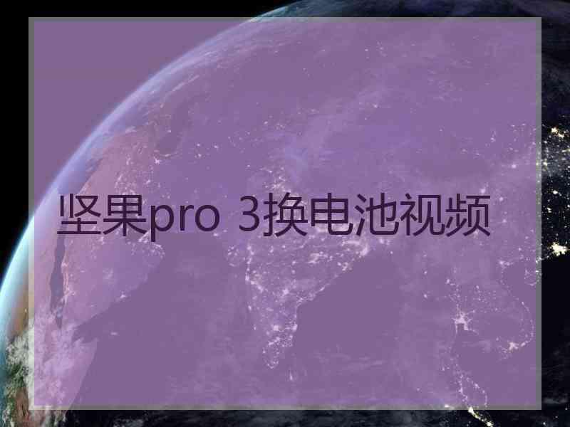 坚果pro 3换电池视频
