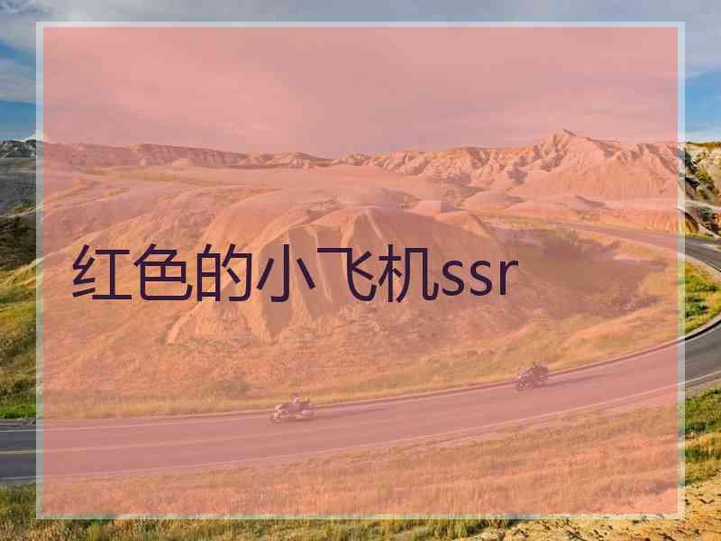 红色的小飞机ssr