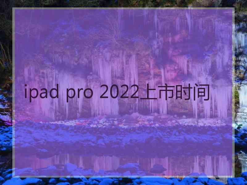 ipad pro 2022上市时间