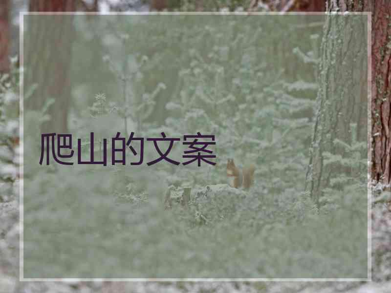 爬山的文案