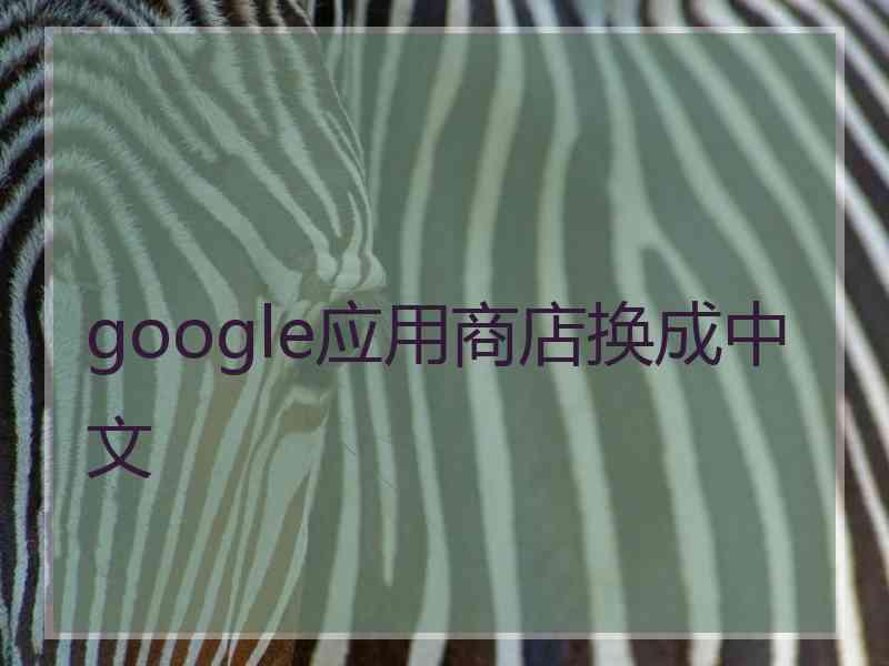 google应用商店换成中文