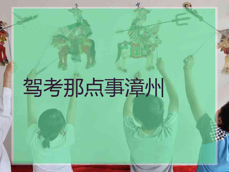 驾考那点事漳州