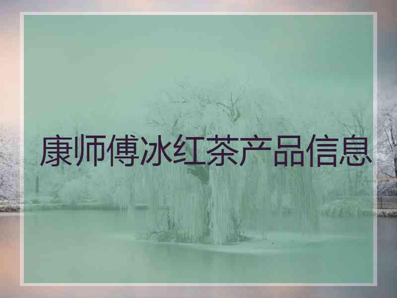 康师傅冰红茶产品信息