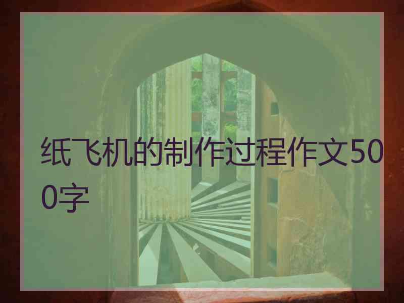 纸飞机的制作过程作文500字