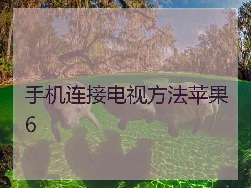 手机连接电视方法苹果6