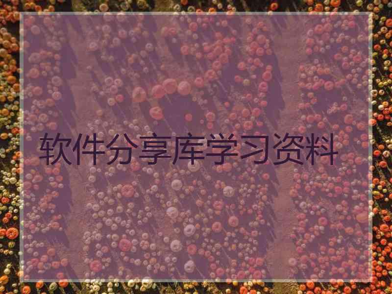 软件分享库学习资料