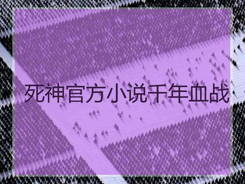 死神官方小说千年血战
