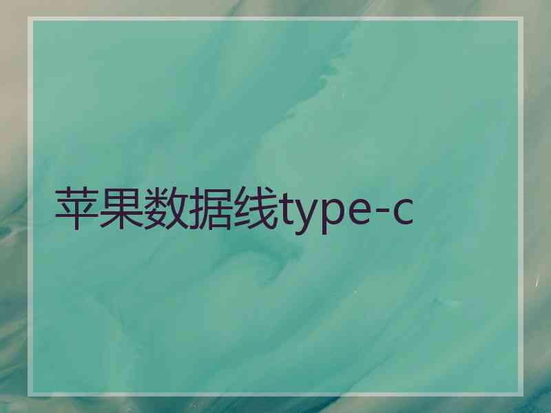 苹果数据线type-c