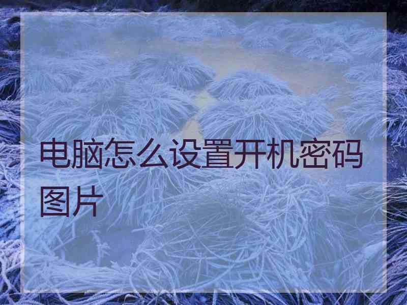 电脑怎么设置开机密码图片