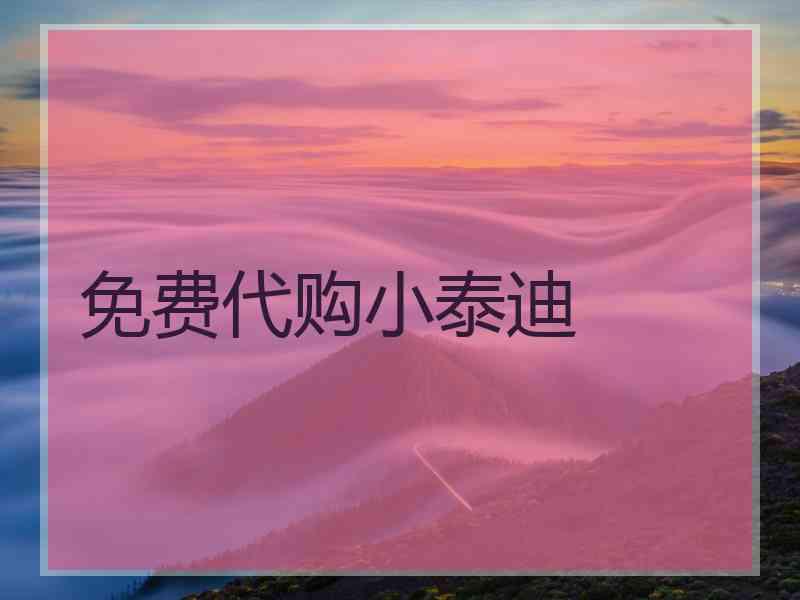 免费代购小泰迪