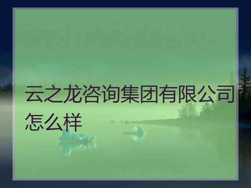 云之龙咨询集团有限公司怎么样
