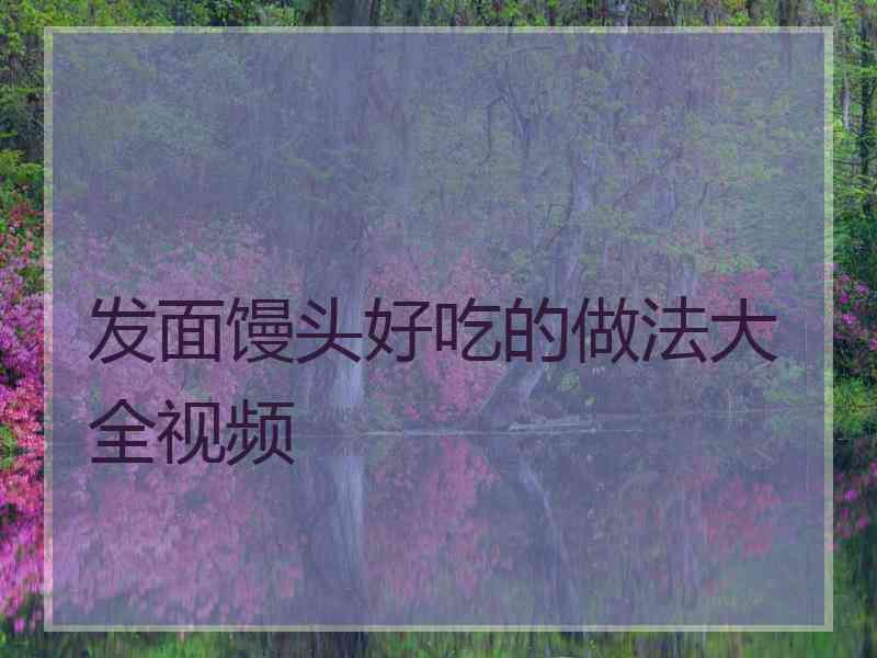 发面馒头好吃的做法大全视频