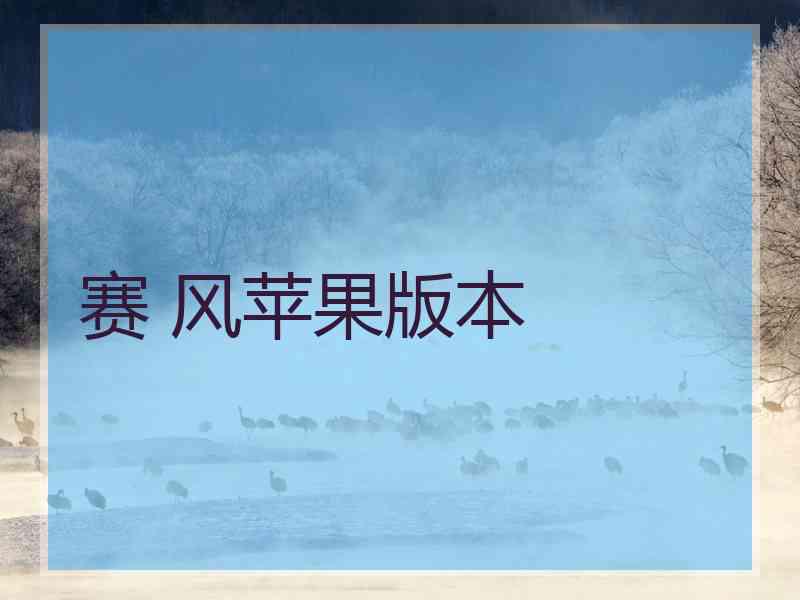 赛 风苹果版本