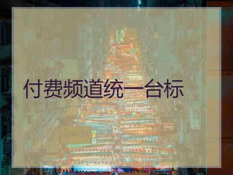 付费频道统一台标