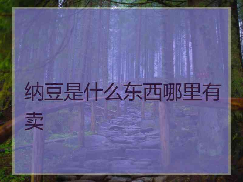纳豆是什么东西哪里有卖