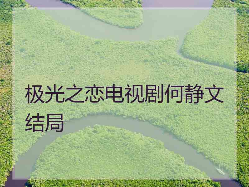 极光之恋电视剧何静文结局