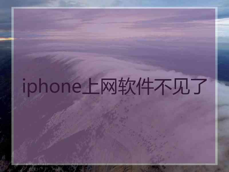 iphone上网软件不见了