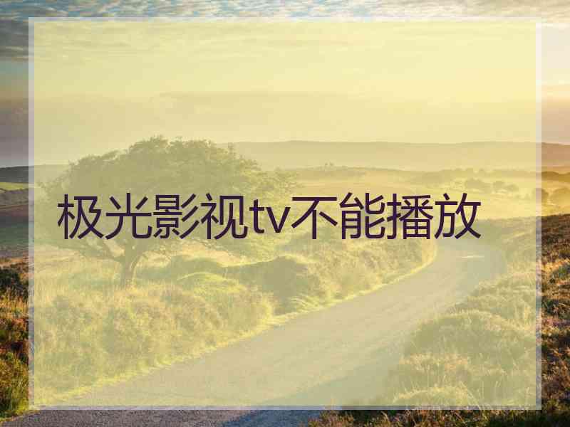 极光影视tv不能播放