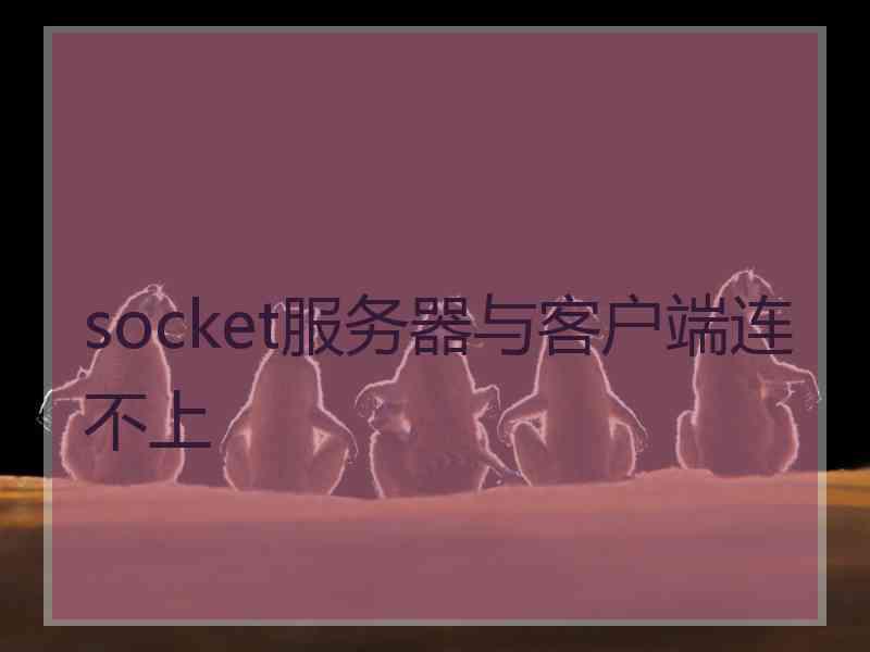 socket服务器与客户端连不上
