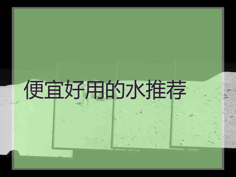 便宜好用的水推荐
