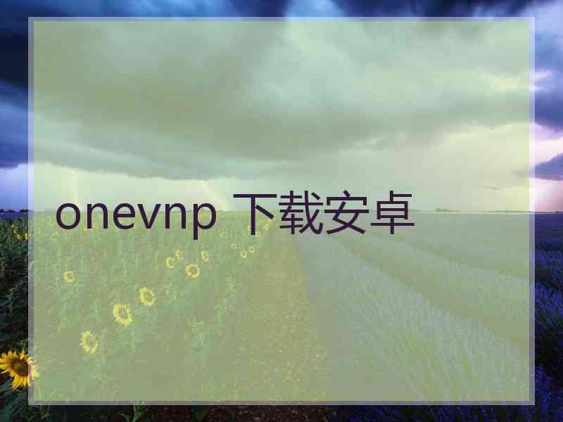 onevnp 下载安卓
