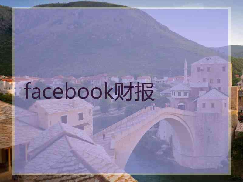 facebook财报
