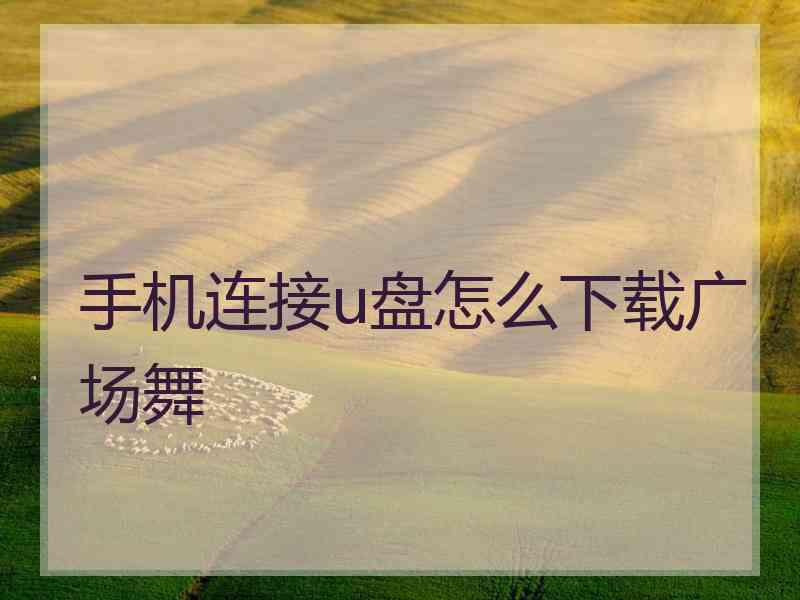 手机连接u盘怎么下载广场舞