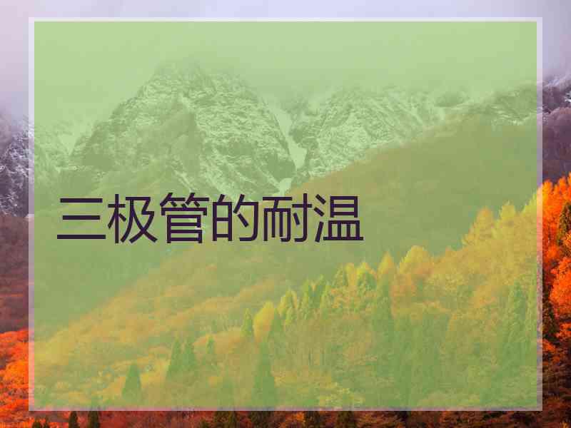 三极管的耐温