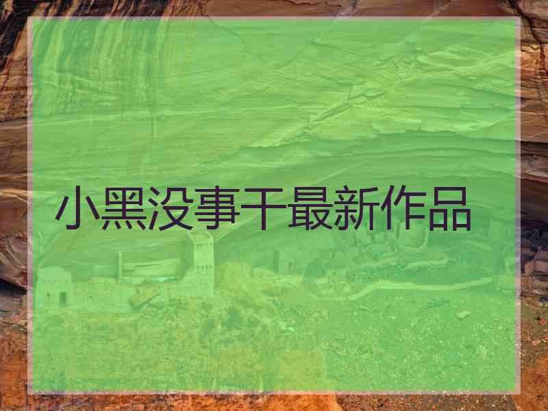 小黑没事干最新作品