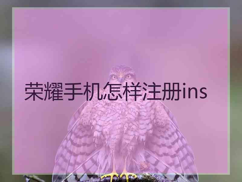 荣耀手机怎样注册ins