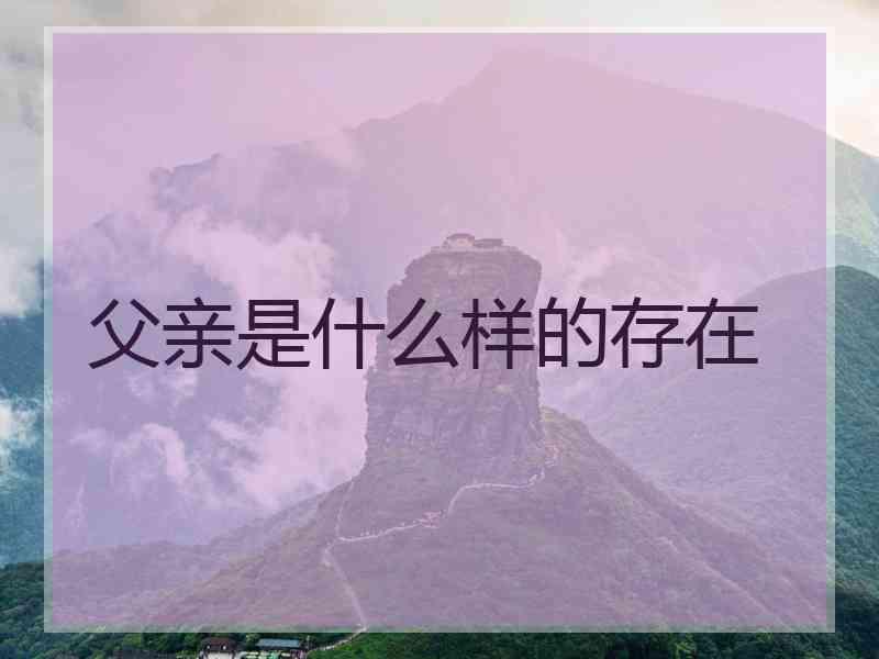父亲是什么样的存在