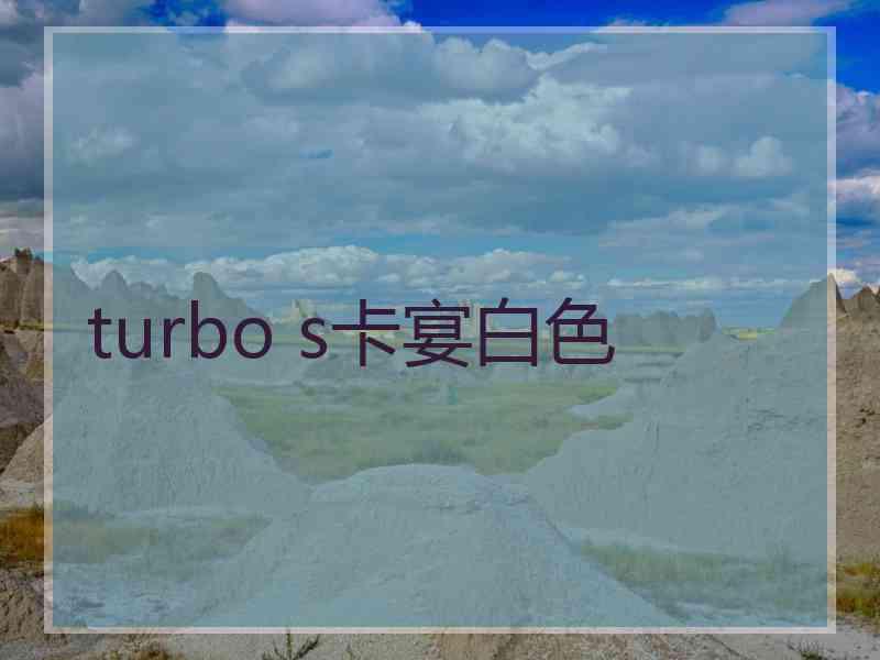 turbo s卡宴白色