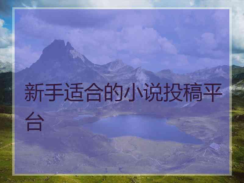 新手适合的小说投稿平台