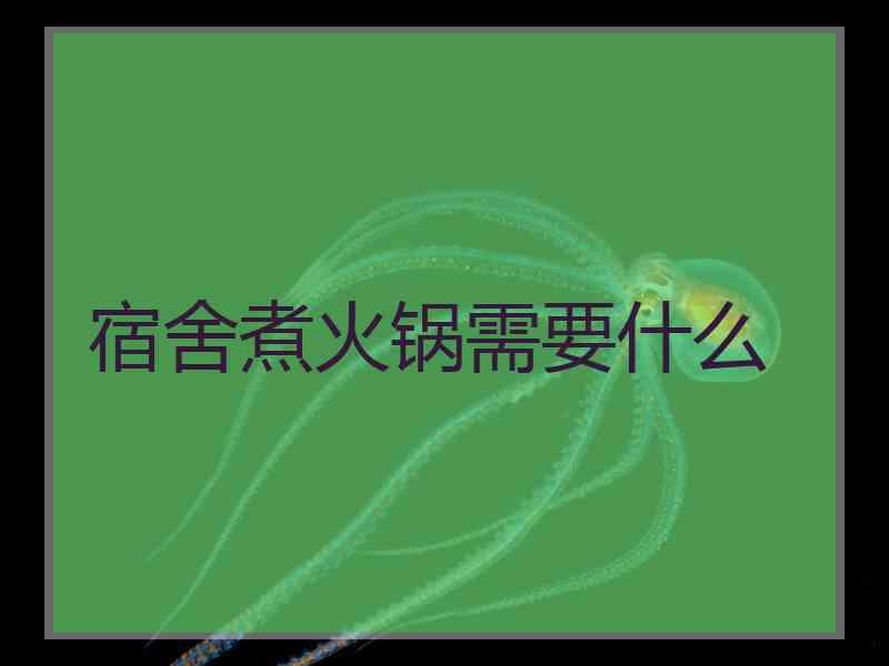 宿舍煮火锅需要什么
