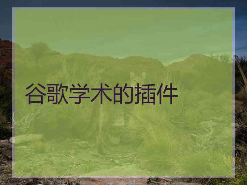谷歌学术的插件
